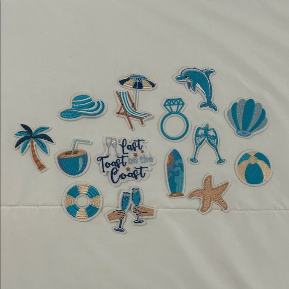 Other - 14 Piece Beach Bachelorette Party Iron-On Sew-On Patch Set